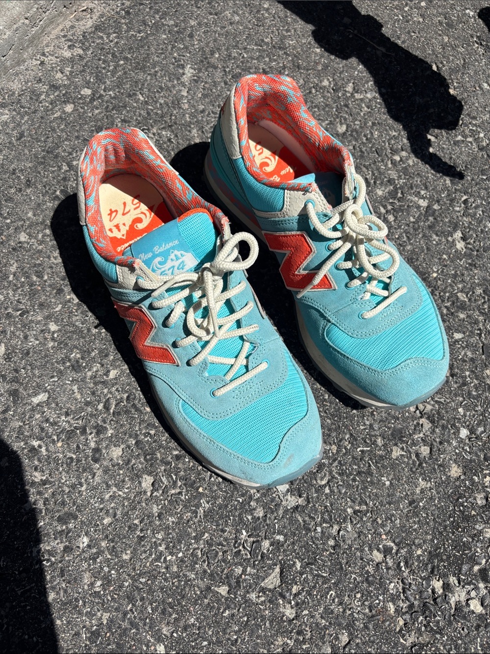 New Balance Sneakers with Bright Orange N Logo - Picture 5 of 6